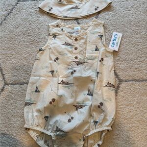Carters Onsie with Hat NWT